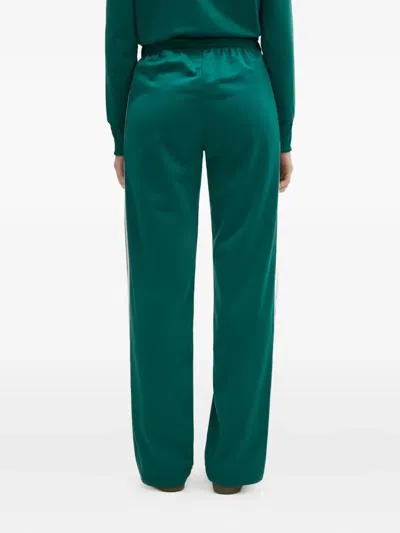Adidas Originals Side-striped Track Pants In Green