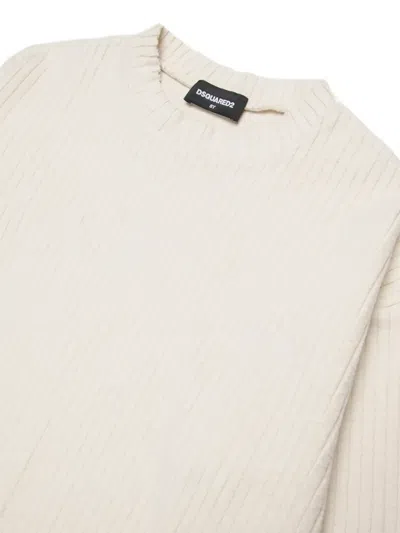 Dsquared2 Ribbed-knit Jumper In Neutral