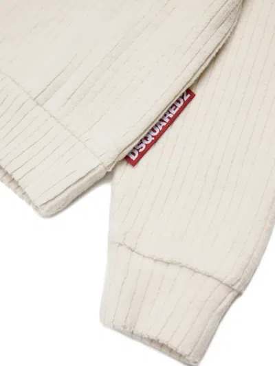 Dsquared2 Ribbed-knit Jumper In Neutral