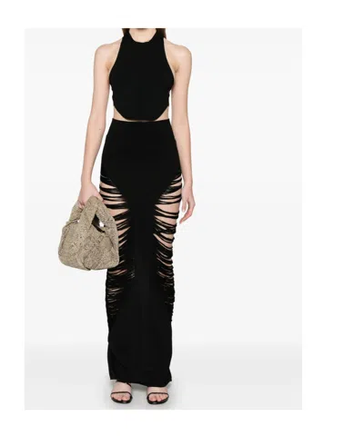 Philosophy Di Lorenzo Serafini Open-back Crop Top In Black