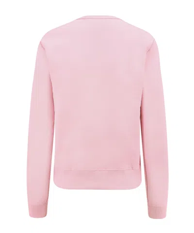Valentino Cat-embroidered Cotton Jersey Sweatshirt In Pink