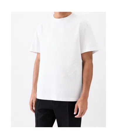 Jacquemus J Embroidered Crew Neck T-shirt In White