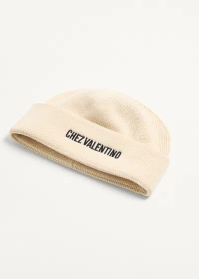 Valentino Chez  Knitted Wool Beanie