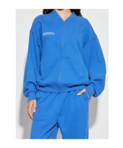 Pangaia Zip-front Bomber Jacket In Blue