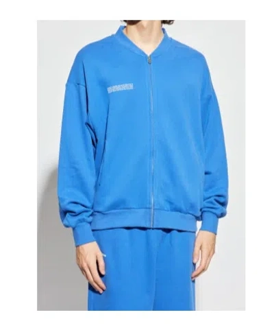 Pangaia Zip-front Bomber Jacket In Blue