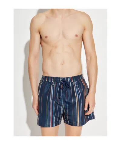 Paul Smith Drawstring Swimming Trunks In Blue