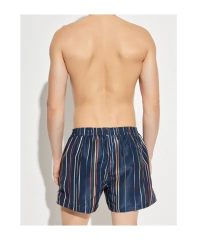 Paul Smith Drawstring Swimming Trunks In Blue