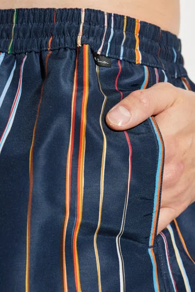 Paul Smith Drawstring Swimming Trunks In Blue