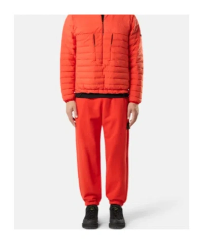 Stone Island Loose-fit Joggers With Pockets And Elasticated Cuffs In Red