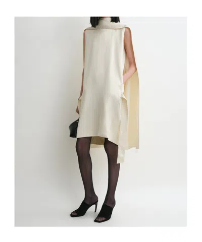 Totême Toteme Cocoon Scarf Dress Ecru In White