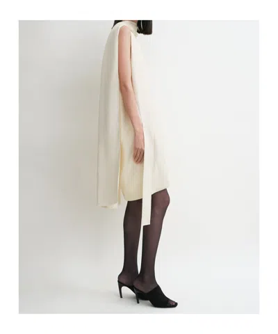 Totême Toteme Cocoon Scarf Dress Ecru In White