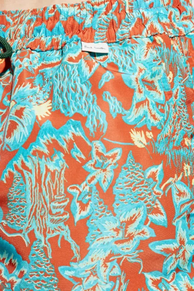 Paul Smith Elastic Waist Swimming Trunks In Multi