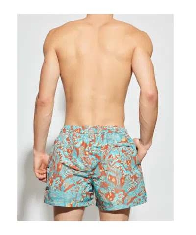 Paul Smith Elastic Waist Swimming Trunks In Multi