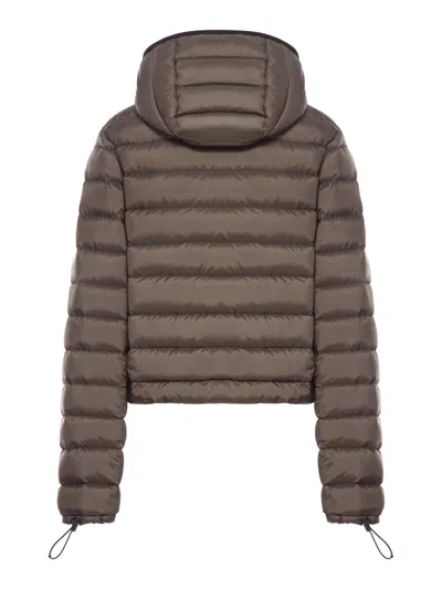 Miu Miu Long Sleeve Cotton Coat In Brown