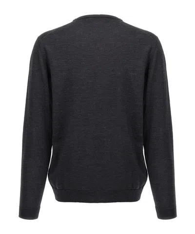 Roberto Collina Crewneck Knitted Sweater In Black