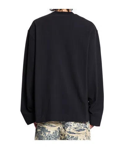 Acne Studios Black Logo Relaxed Fit T-shirt In Black