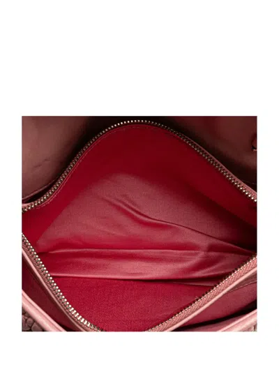 Pre-owned Miu Miu 2010-2025 Matelasse Nappa Crystal Chain Satchel In Pink