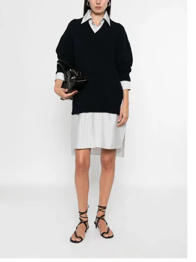 Stella Mccartney Robe Midi À Col Ras Du Cou In Multi