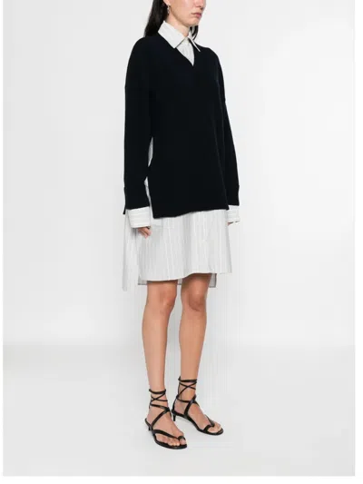 Stella Mccartney Robe Midi À Col Ras Du Cou In Multi