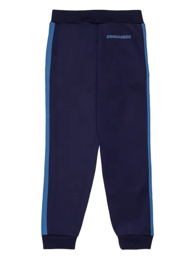 Dsquared2 Stripe-detail Track Pants In Blue