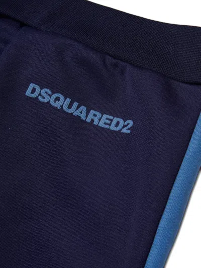 Dsquared2 Stripe-detail Track Pants In Blue