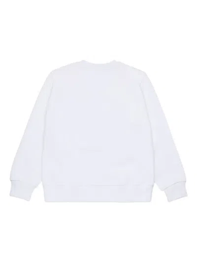Dsquared2 Kids Maple Leaf Logo Sweatshirt In White