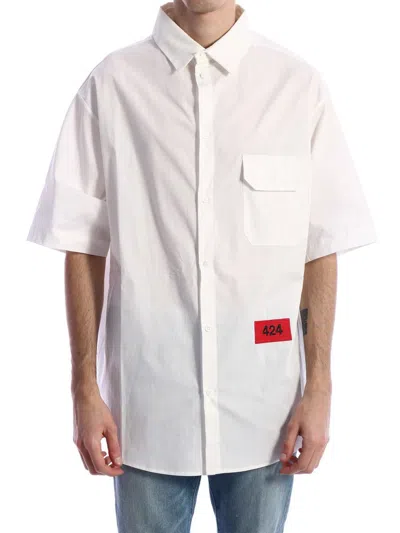 424 Logo Shirt White In Neutral