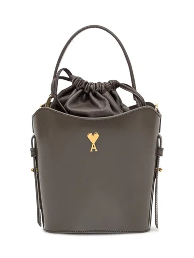Ami Alexandre Mattiussi Ami Paris Ami Paris Bucket Bag In Gray