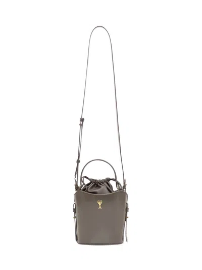 Ami Alexandre Mattiussi Ami Paris Ami Paris Bucket Bag In Gray