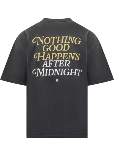 Amiri Nights Oversized Tee In Black