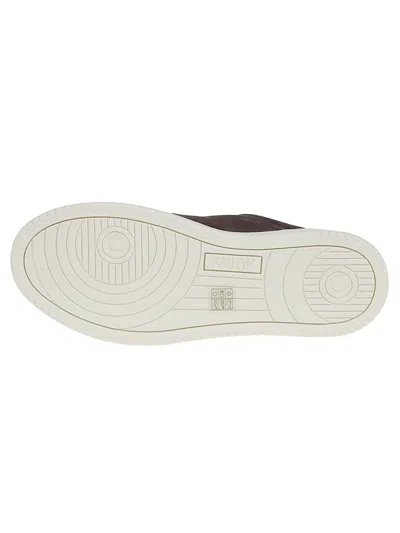 Autry Medalist Low Sneakers In Mocha Suede And Off White In Brown