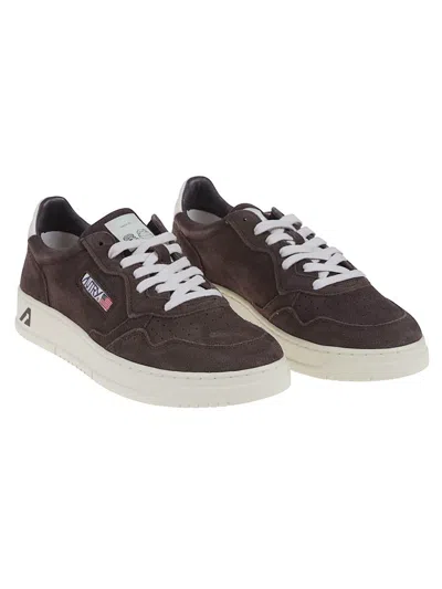 Autry "medalist" Low Sneaker In Brown