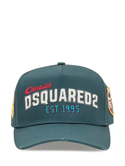 Dsquared2 Logo-print Distressed Baseball Cap In Neutral