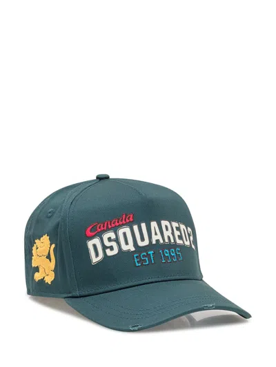 Dsquared2 Logo-print Distressed Baseball Cap In Neutral