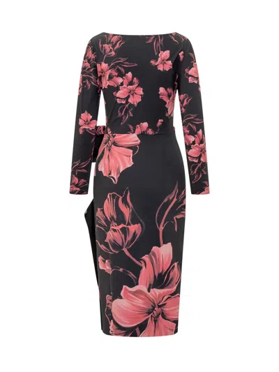Chiara Boni La Petite Robe Silvheart Floral-print Draped Midi Dress In Multi