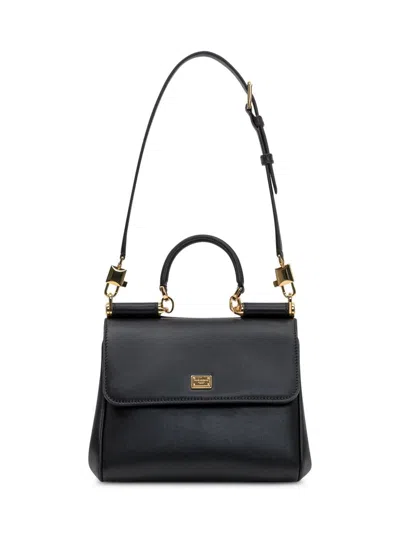 Dolce & Gabbana Dolce  Gabbana Logo Plaque Foldover Top Tote Bag In Black