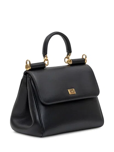 Dolce & Gabbana Dolce  Gabbana Logo Plaque Foldover Top Tote Bag In Black