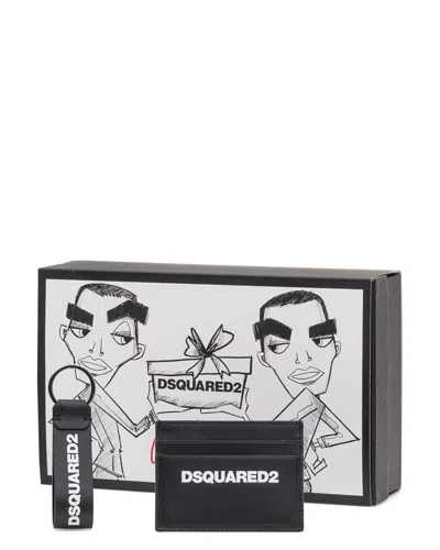 Dsquared2 Cc Holder+key Ring In Black