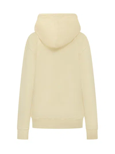 Jw Anderson Logo Lettering Drawstring Hoodie In Nude