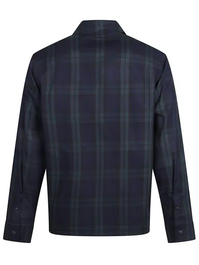 Moncler Plaid Long Sleeve Shirt In Black
