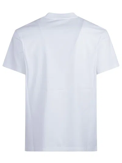 Moncler Men Logo Cotton T-shirt White In White