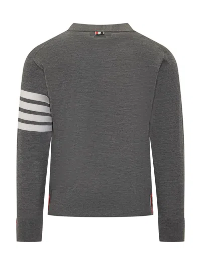 Thom Browne Classic Crewneck In Gray