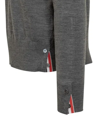 Thom Browne Classic Crewneck In Gray