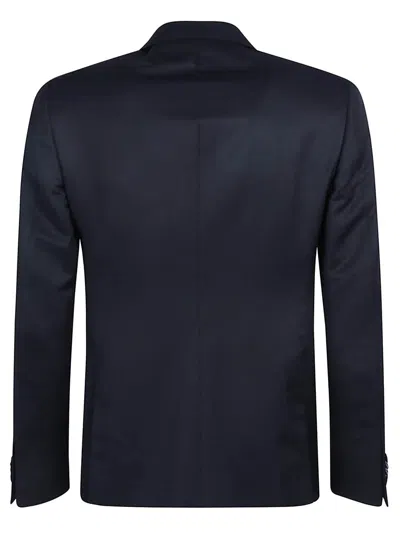 Zegna Single-breasted Tailored Suit In Blue