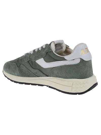 Autry Reelwind Suede Panelled Sneakers In Green