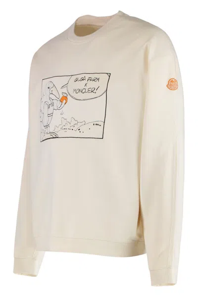 Moncler Genius 5 Moncler Donald Glover - Moncler X Gilga Farm Crew-neck Sweatshirt In Neutral
