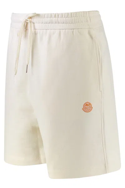 Moncler Genius Donald Glover Bermuda Shorts With Elastic Waistband In Neutral