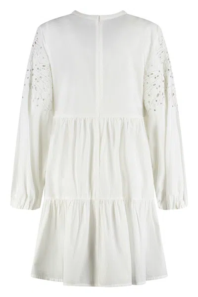 Pinko Andromeda Cotton Mini-dress In White