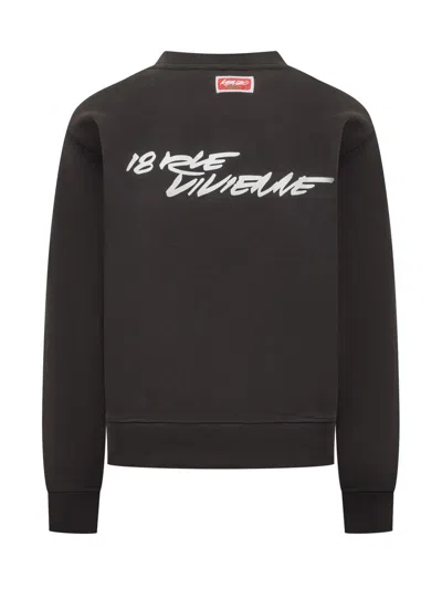 Kenzo Bold Floral Graphic Sweatshirt With Signature Logo