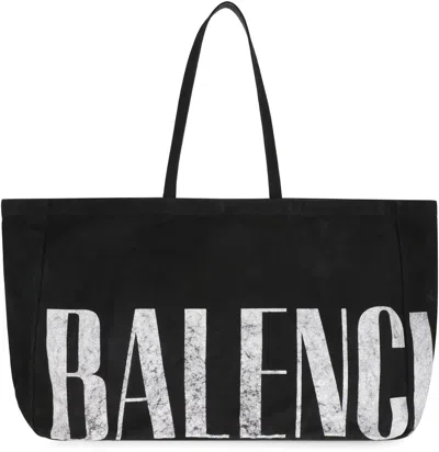 Balenciaga Black East-west Large Tote In Black